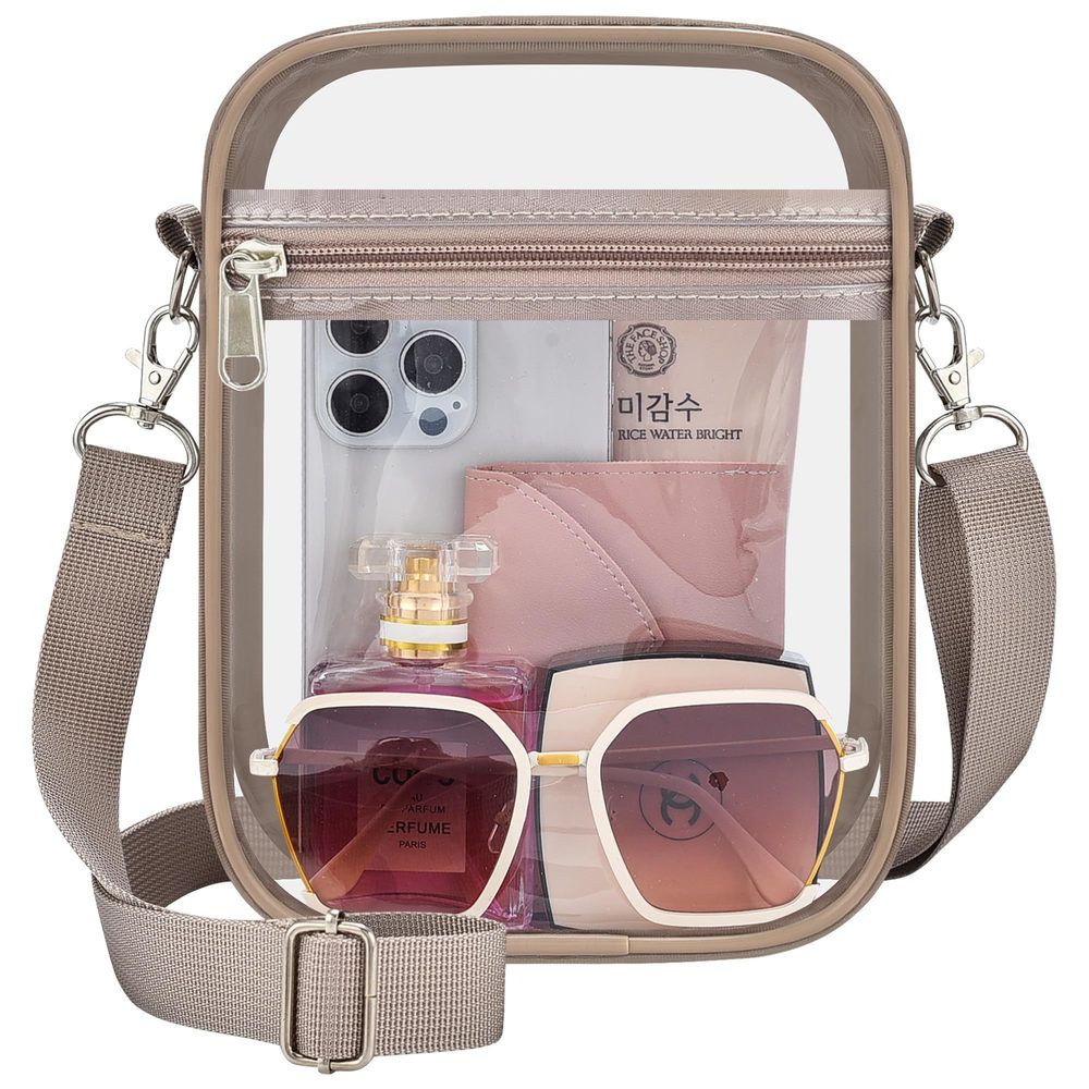 Clear Bag Stadium Aroved, Clear Purse With Crossbody Strap, ^_^ - Picture 1 of 6